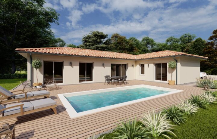 votre maison de 120m2 sur un terrain de 600m2 sur la commune de La Lande-de-Fronsac au prix de 339000€ avec Alpha Constructions